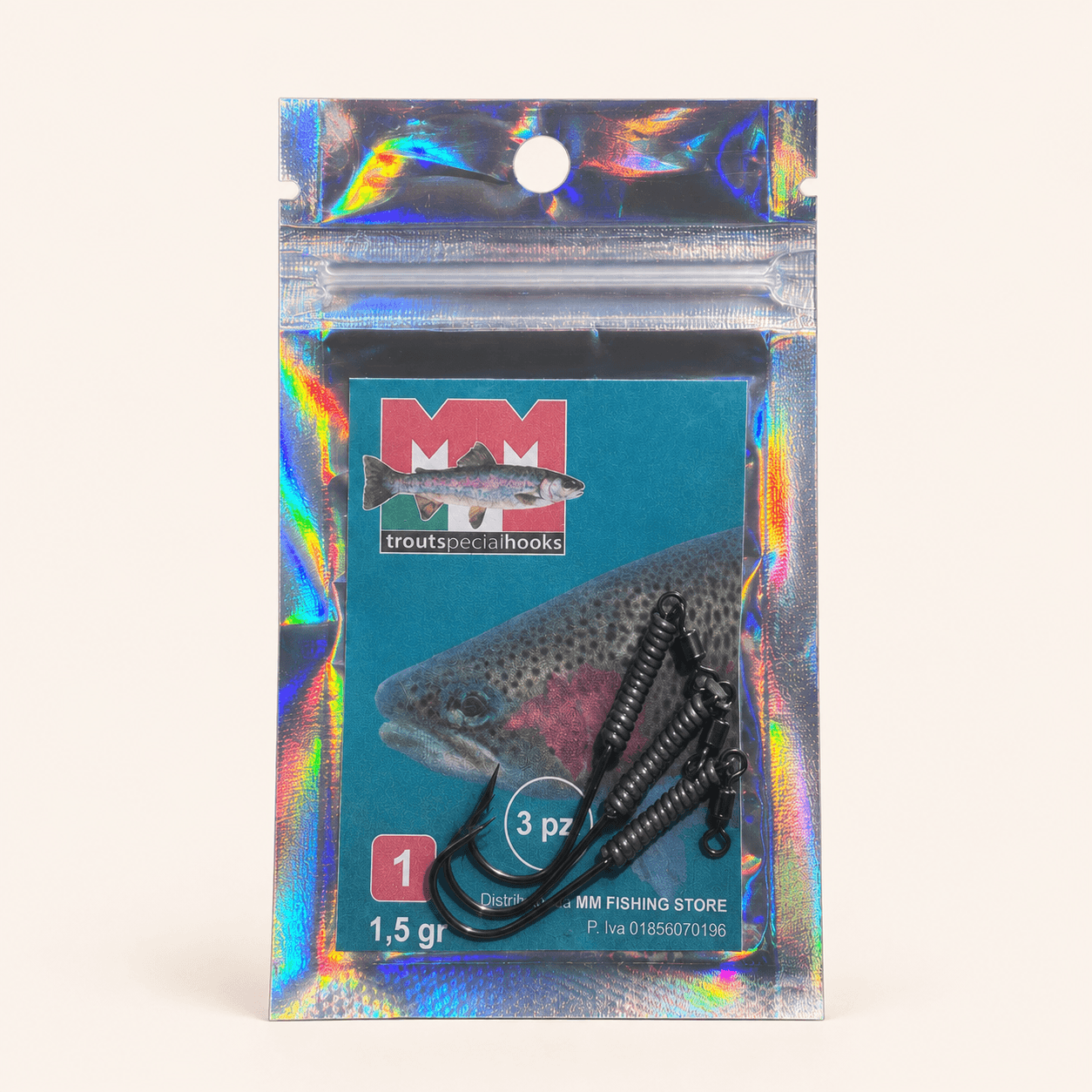 Bustina MM Trout Special Hooks misura 1 con 3 ami