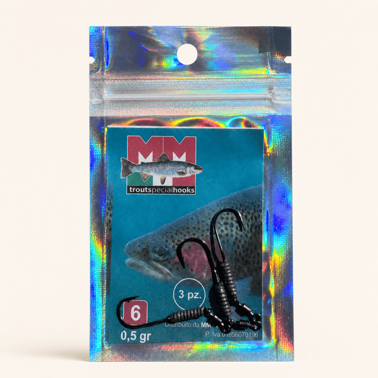 Bustina MM Trout Special Hooks misura 6 con 3 ami