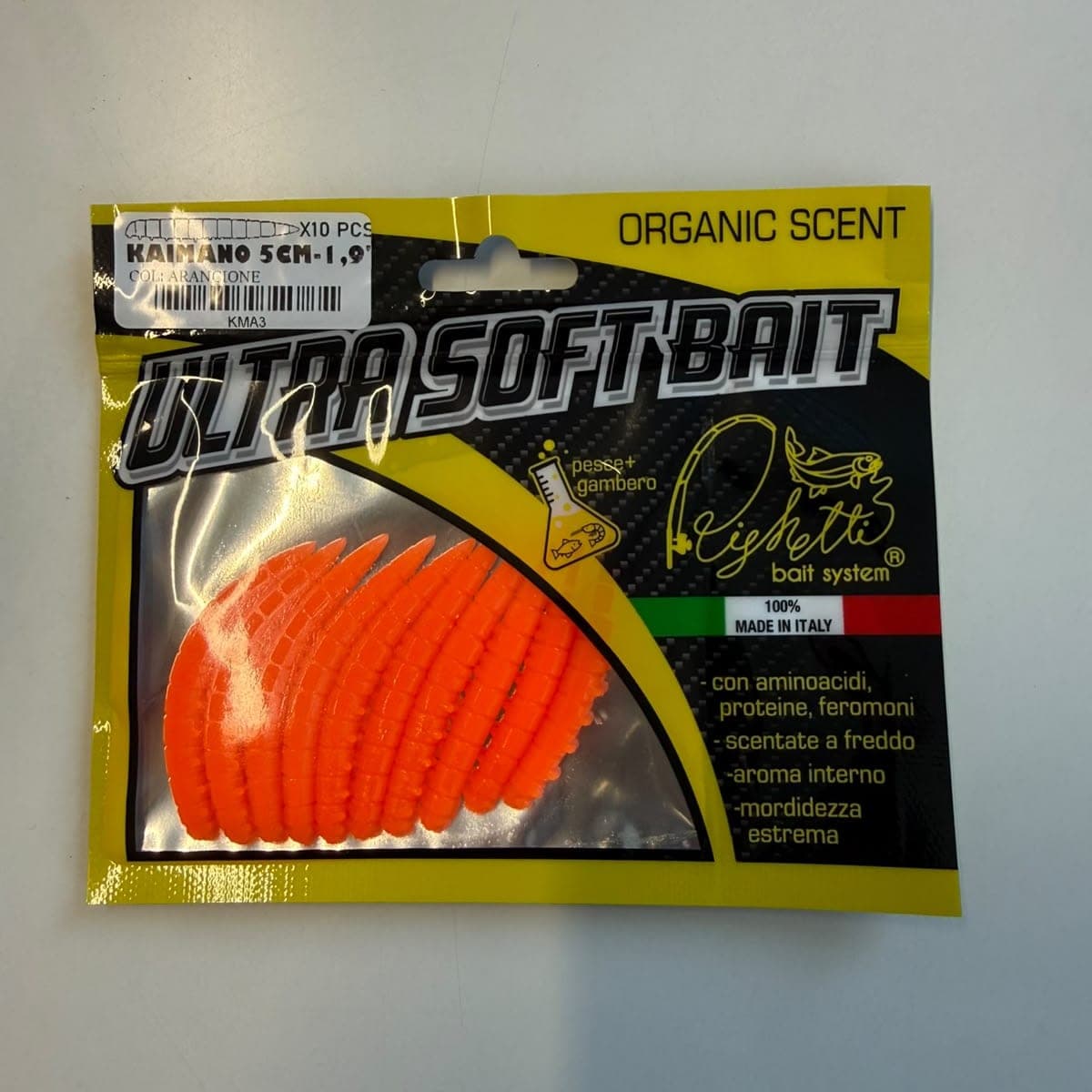 Busta di dieci Kaimano arancione fluo