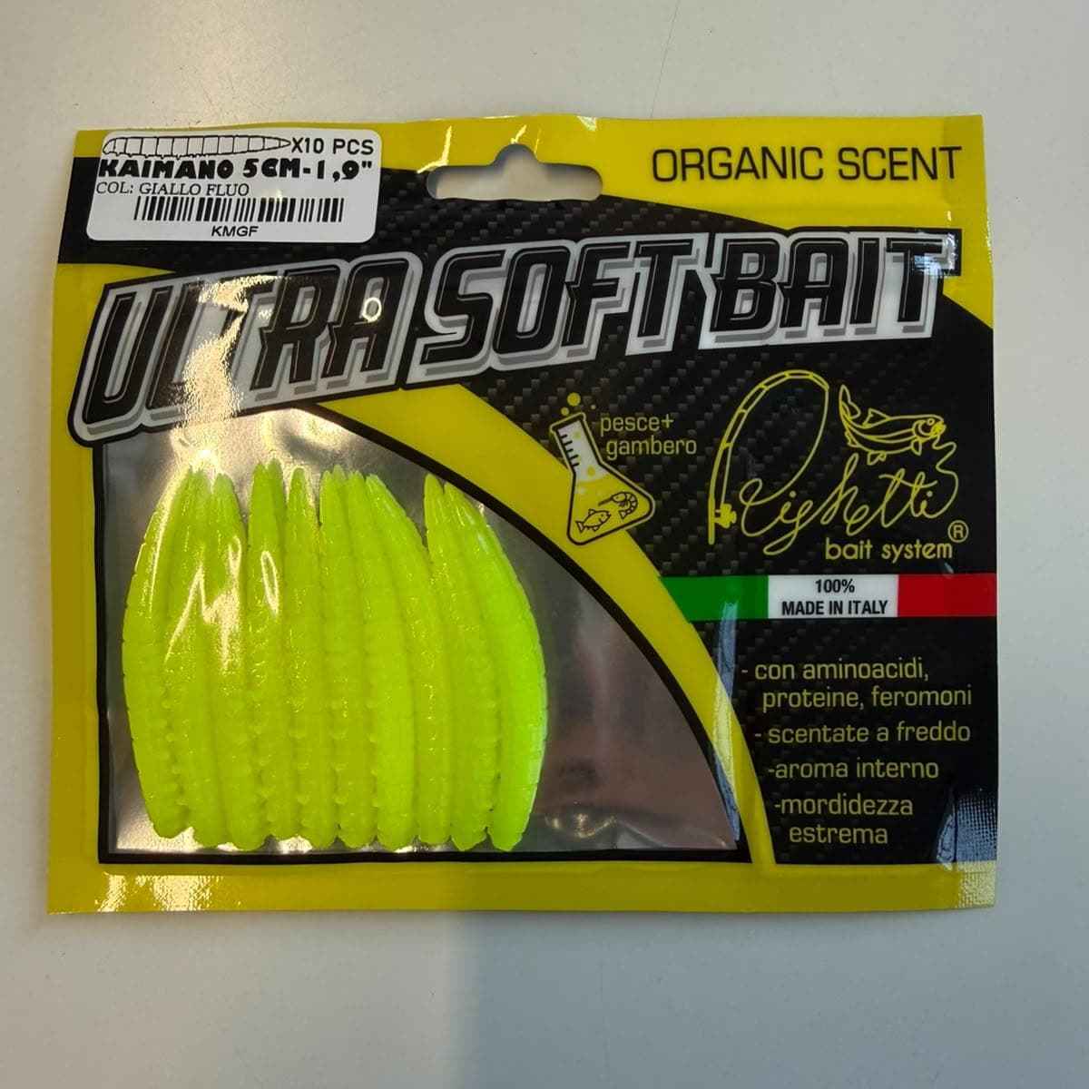 Busta di dieci Kaimano giallo fluo