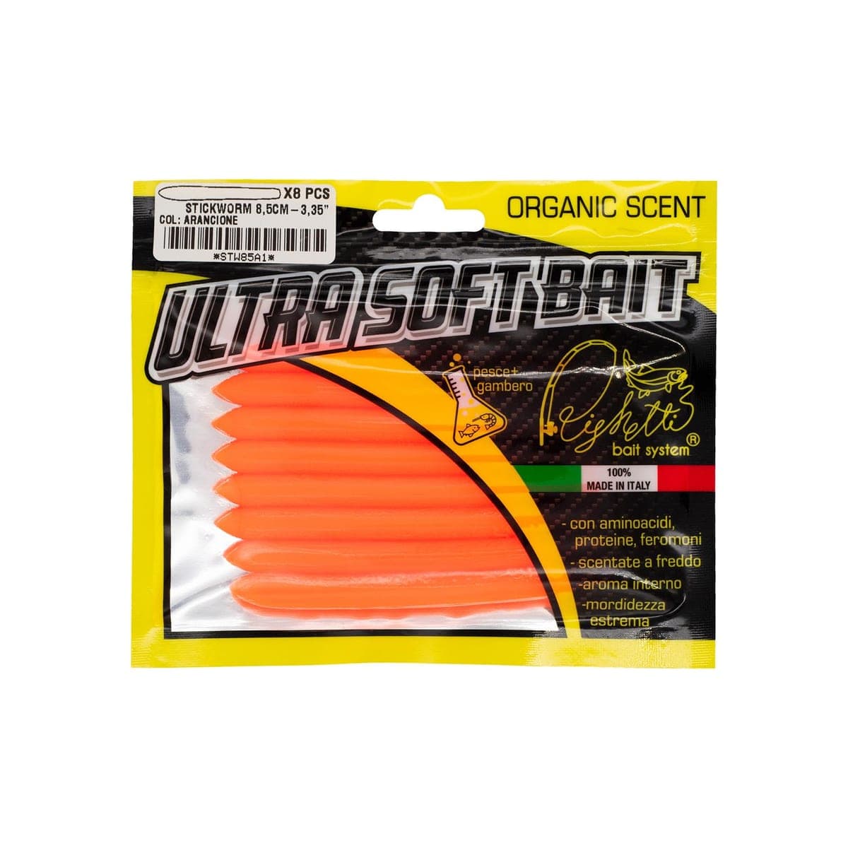 Busta di otto Stickworm arancione fluo
