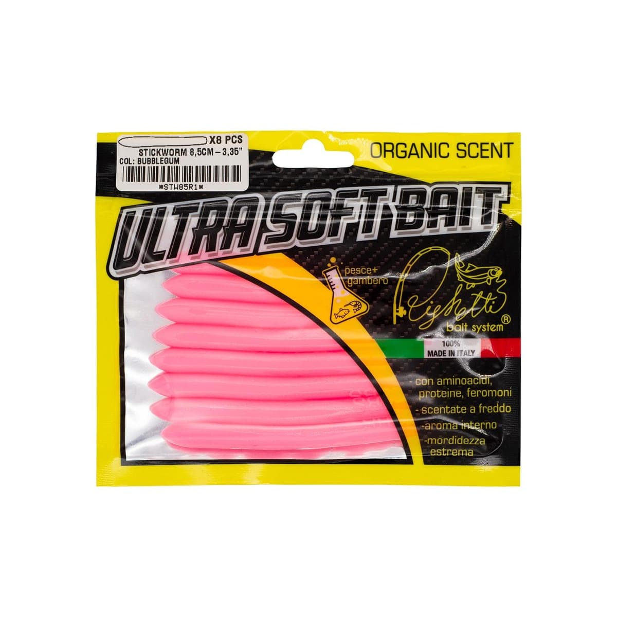 Busta di otto Stickworm rosa chiaro